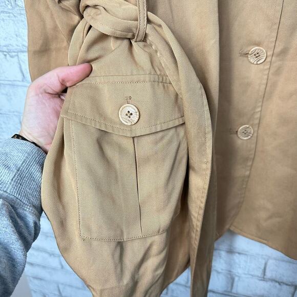 Tularosa Jacket Winonah Belted Button Front Oversize Pockets Tencel Neutral XLs - Picture 7 of 11